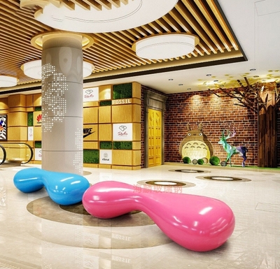 玻璃钢商场常用做座凳