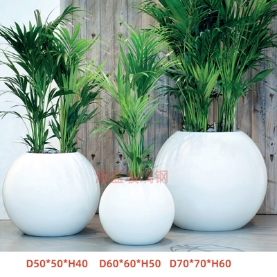 玻璃钢圆形花盆造型